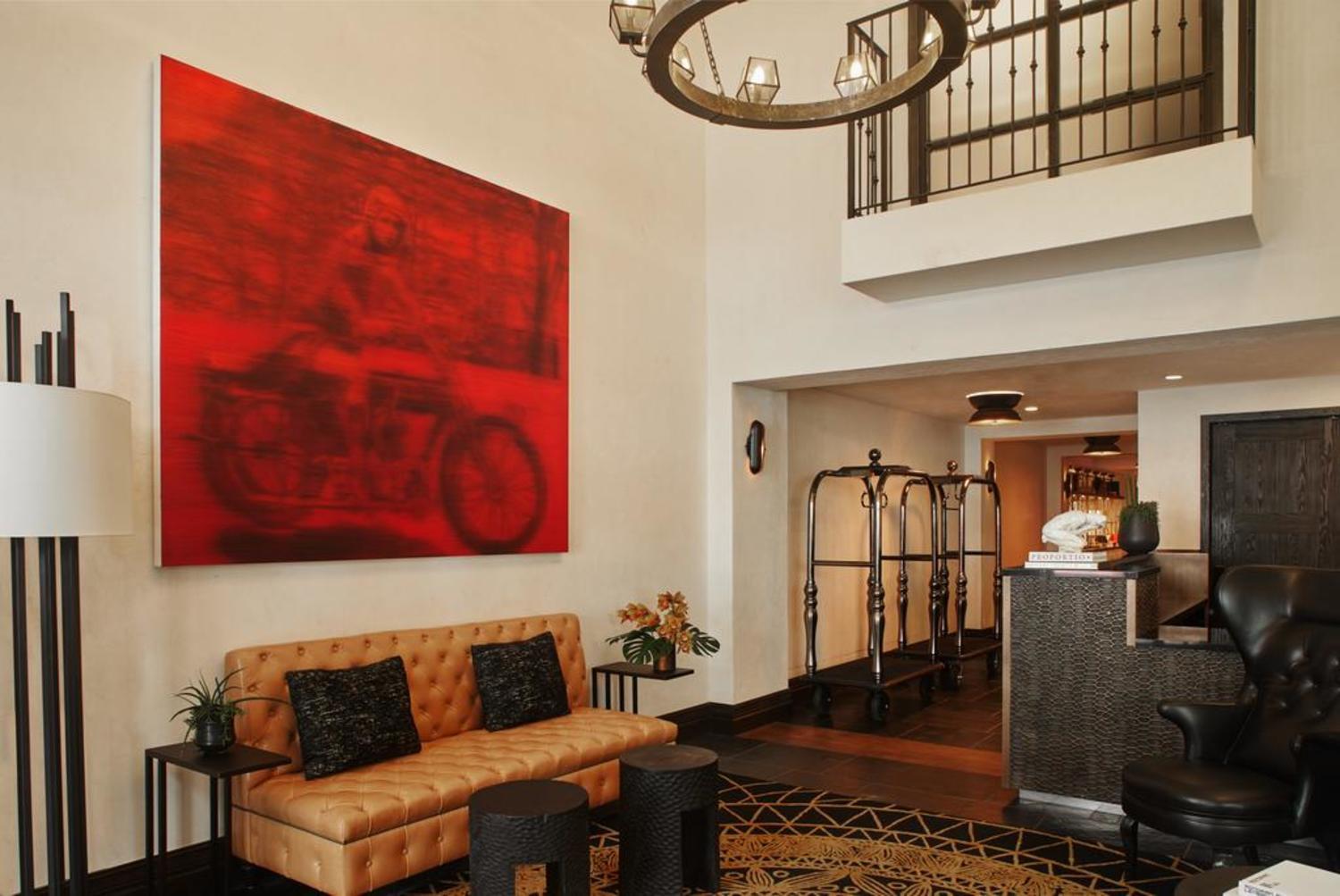 โรงแรมฟิเกรัว ลอสแอนเจลิส ภายนอก รูปภาพ The lobby of the Hotel Indigo